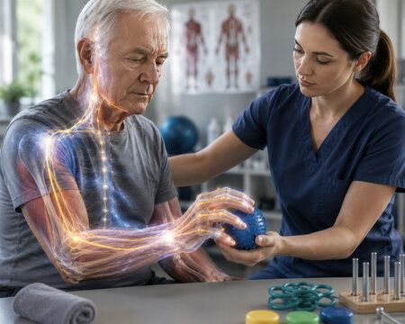 Peripheral Neuropathy Rehabilitation in Senior Patient with Occupational Therapist