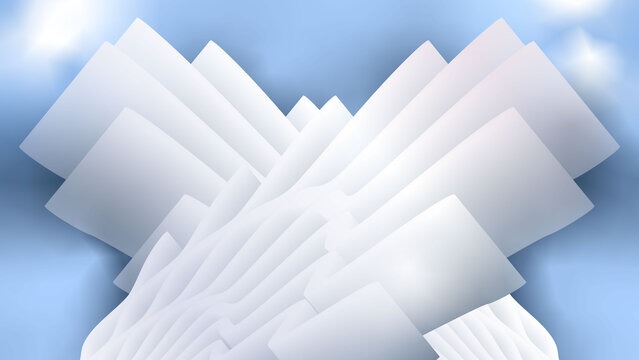 abstract creative Architectural technology communication background. white sky blue color with transparent effect illustration.