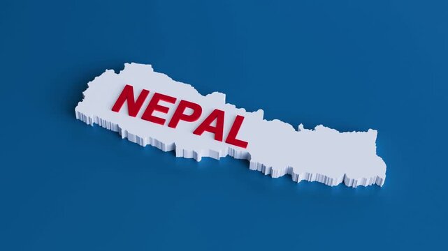 3D Nepal Map Animation in 4K &ndash; National Flag and Geographic Identity