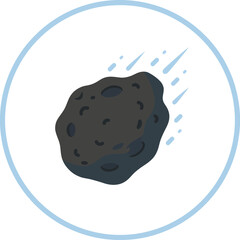 Meteorite Falling Through Sky with Motion Lines. © SECOND