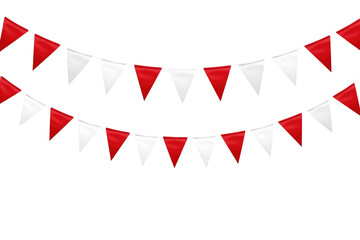 Obraz premium Red and White Party Bunting
