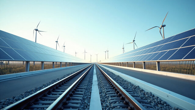 Solar Highway Intersections With Copy Space