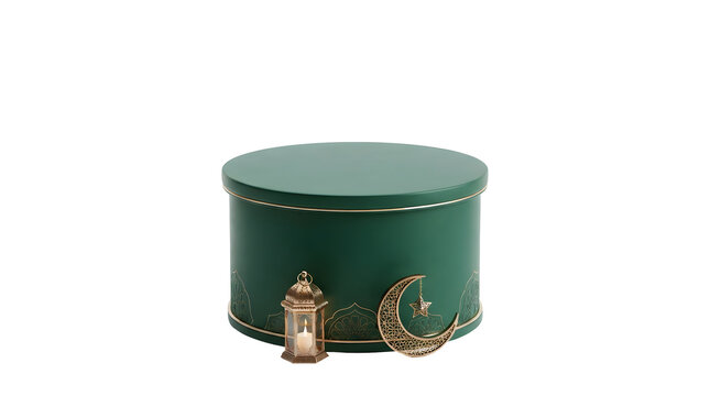 Ramadan gift box isolated on white isolated on transparent background
