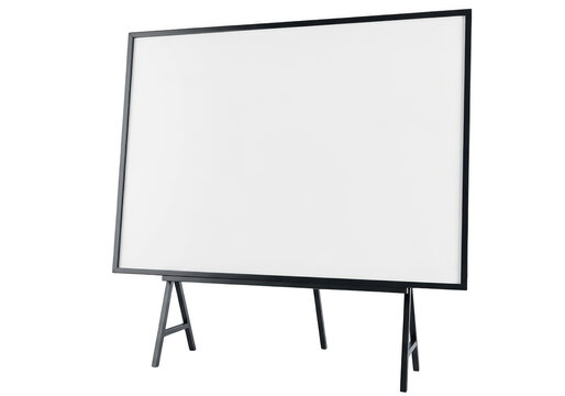 Hand drawn doodle sketch of a blank presentation board isolated on transparent background