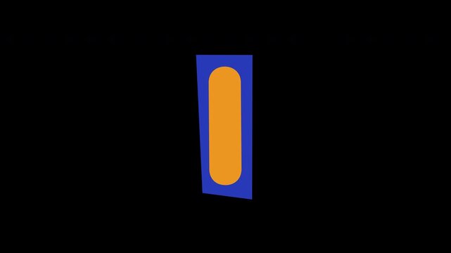 Animated Magazine Letter I. Ripped Paper Shaky Loop