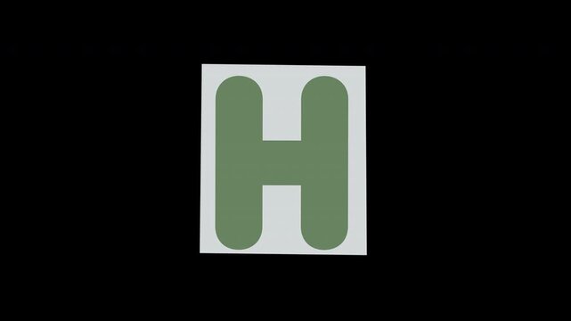Hand Cut Letter H Animation. Stop Motion Ransom Note Jitter