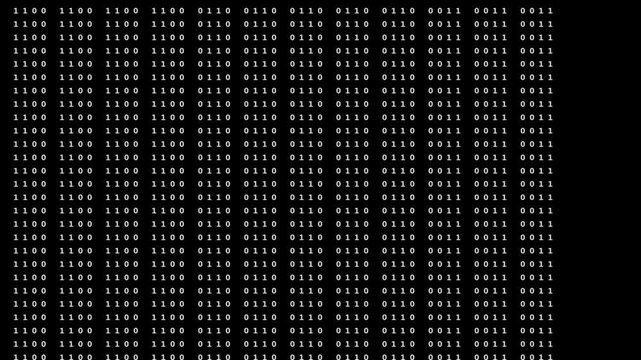 Digital binary code scrolling animation background stock footage