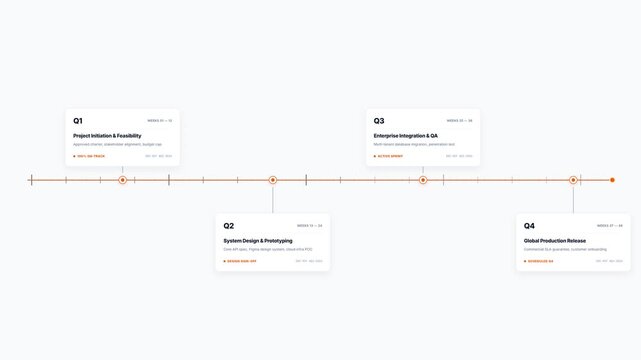 Swiss Corporate Minimalist Clean Typography Timeline Infographic Motion
