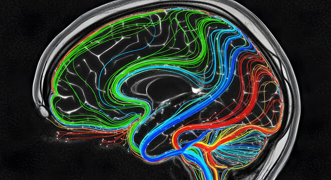 Scientific Visualization of Human Brain Neural Fibers and Tractography Pathways in Anatomical Study