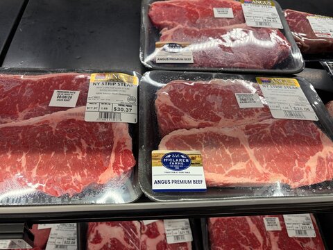 USDA Prime strip Steak Prices at Grocery Store