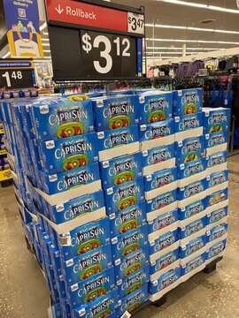 Capri Sun Strawberry Kiwi Rollback Display at Walmart Priced $3.12