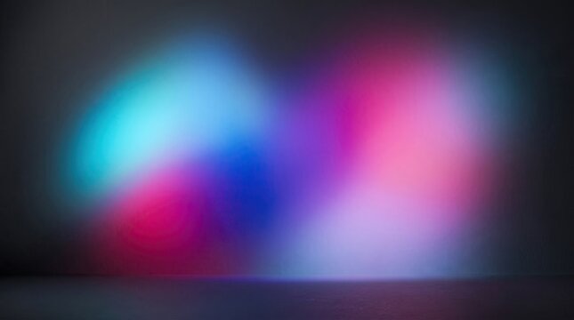 Vibrant multicolor light diffusion from glowing lamp effect gradient