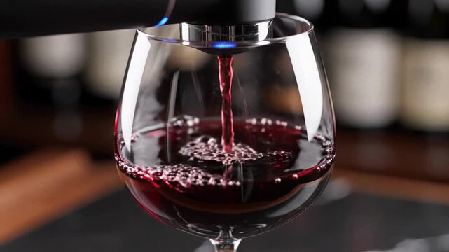Red Wine in Crystal Glass