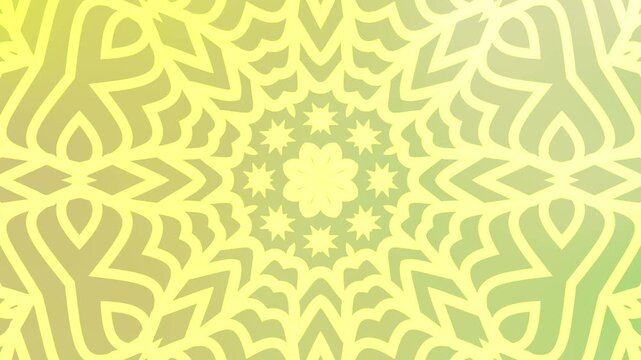 Yellow green gradient mandala pattern with symmetrical designs. Suitable for backgrounds, textiles, home decor, and spiritual designs.