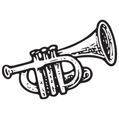 Trumpet Musical Instrument for Jazz Party and Live Celebration © RT Studio 1981