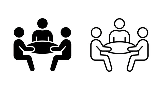 People meeting around a round table discussion