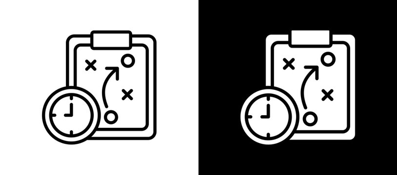 Time Strategy lineglyph icon