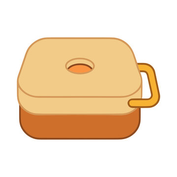 Cartoon lunch box with handle