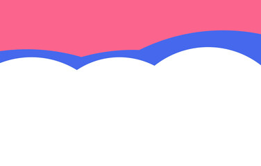 Obraz premium Abstract Pink and Blue Wavy Border on Transparent Background