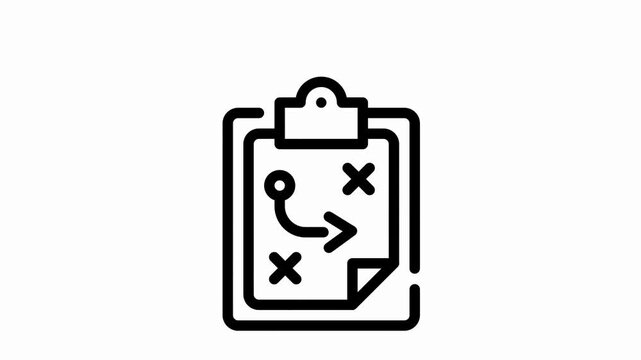 Visualizing the essence of strategic planning through a clear tactical roadmap icon, perfect for outlining effective business strategy and achieving organizational goals efficiently