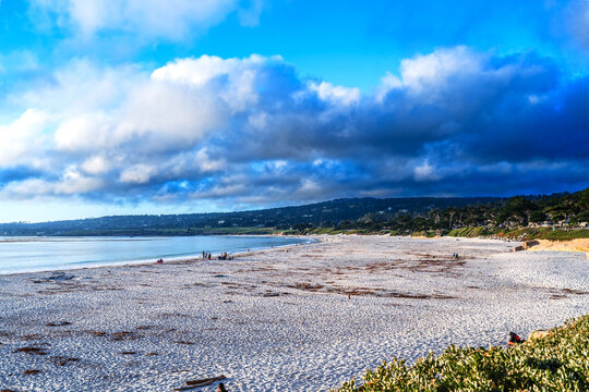 view of Carmel by the sea, California with beach and ocean