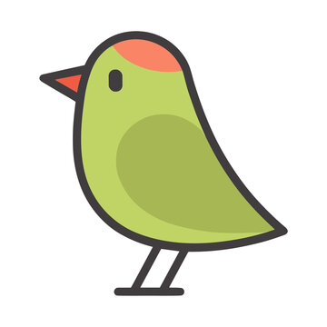 Cartoon bird icon