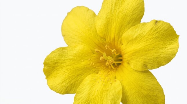 Beautiful Yellow Jasmine Flowers (Bunga Melati Kuning) on Solid White Background