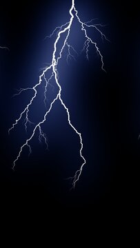 Some different lightning bolts isolated on black