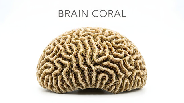 Brain coral, a remarkable marine invertebrate with a unique, convoluted surface resembling a human brain