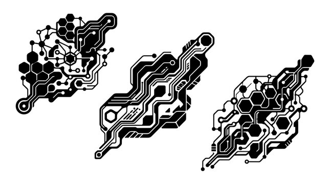 Abstract Circuit Technology Pattern with Digital Network Lines and Futuristic Electronic Design