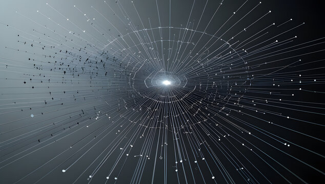 Radial Abstract Digital Network
