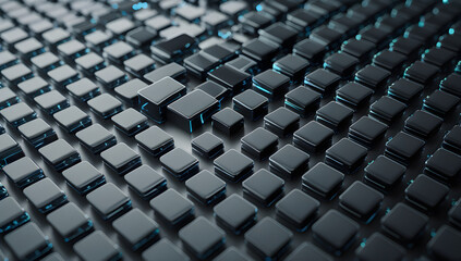 Fototapeta premium Modular Digital Interface Grid Background