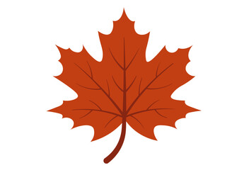 Fototapeta premium Vivid Red And Orange Autumn Maple Leaf Vector Illustration For Fall Harvest Design