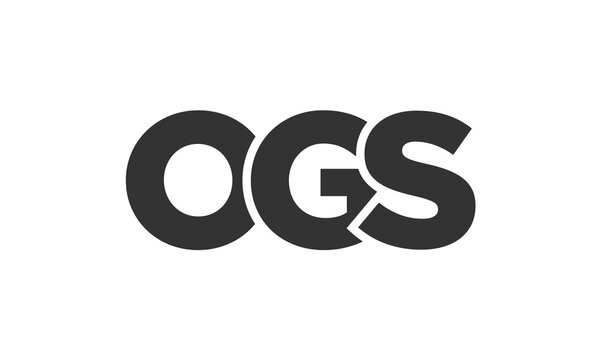 OGS logo design template with strong and modern bold text. Initial based vector logotype featuring simple and minimal typography. Trendy company identity.