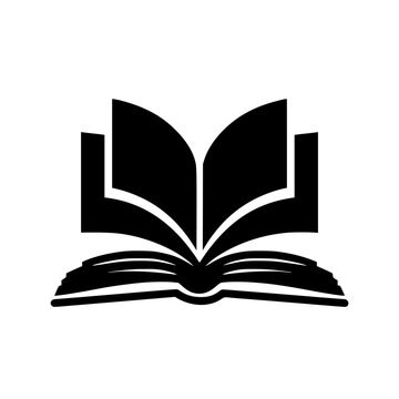 Open book with blank pages icon design.