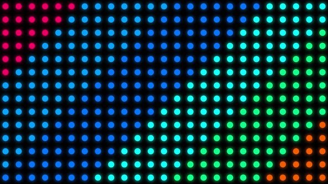 Colorful LED Screen Light Wall Display with Flashing Grid Pattern Abstract Video Background