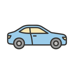 Naklejka premium Blue car icon