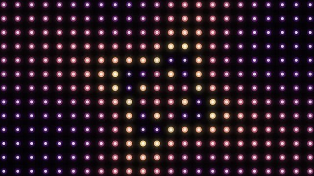 Colorful LED Dot Matrix Wall Display Background