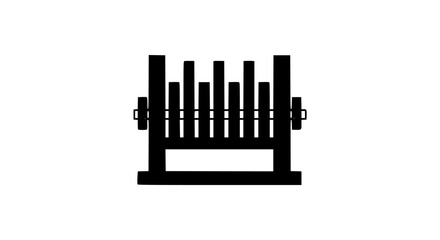 Obraz premium Black and white illustration of a pipe organ.