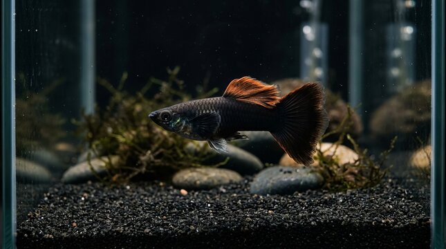 Stunning Macro Collection of Colorful Ikan Guppy Varieties in Professional Aquarium and Natural Aquascape Settings