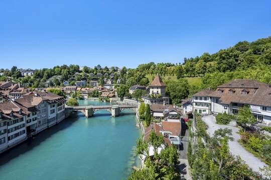 River Aare with Untertorbr&uuml;cke, Bern, Canton of Bern, Switzerland