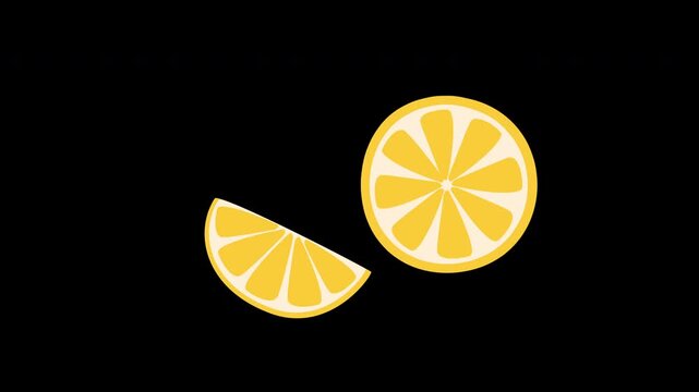 lemon slice and leaves citrus fruit
