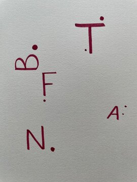 hand drawn illustration 
random letters