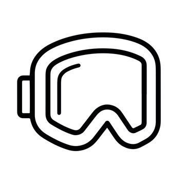 A minimalist vector graphic illustration of a ski mask designed for winter sports enthusiasts and outdoor activities