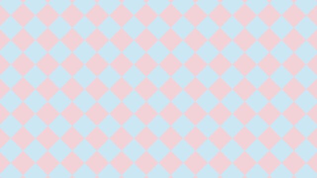 Aesthetic Baby Blue and Blush Diamond Checkers Pattern Moving Vertically in a Seamless Loop
