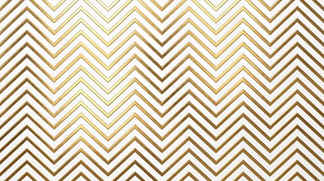 Elegant golden chevron pattern with white stripes forming a seamless zigzag geometric background texture gold chevron stripe pattern abstract