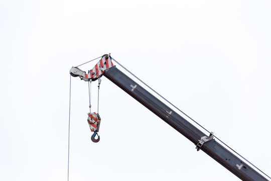 Construction crane isolated on withe background