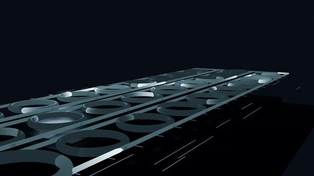 Photonic chip micro ring resonator cascade with flowing light loop