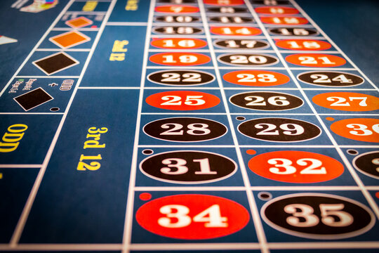 Roulette table in a casino