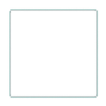 Double line square border provides a neat decorative outline with empty central space.